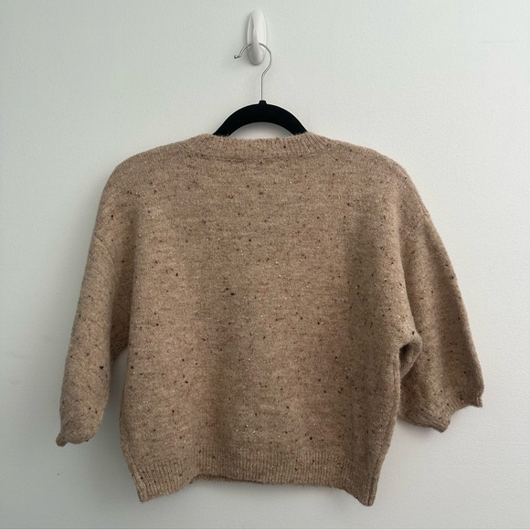 Astr speckled tan cropped sweater - Picture 2 of 4